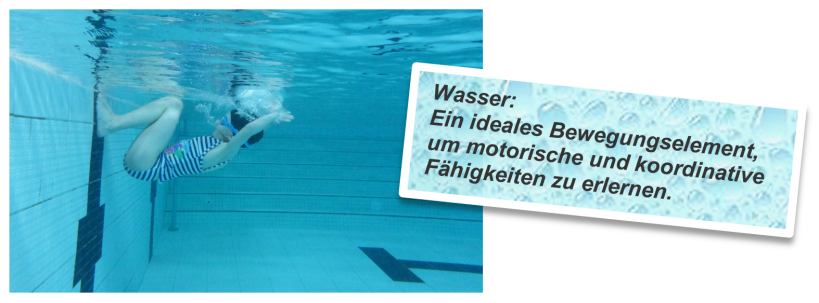 Wasser: Ein ideales Bewegungselement, um motorische und koordinative Fähigkeiten zu erlernen